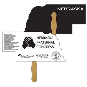Nebraska State Fast Hand Fan (2 Sides) 1 Day