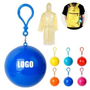 Portable Disposable Raincoat With Keychain