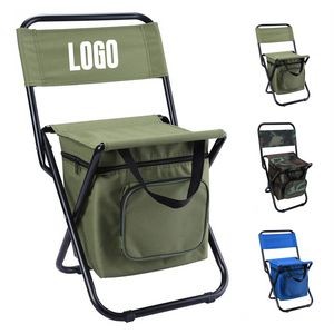 Folding Chair With Cooler Bag