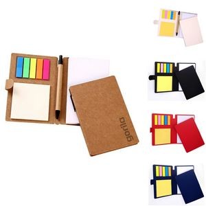 Kraft Paper Cover Notebook With Sticker And Pen