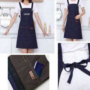 Denim Aprons With 2 Pockets