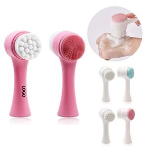 Double Silicone Cleanser Facial Brush