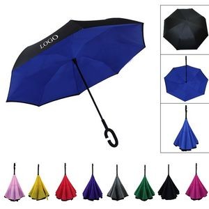 C Shape Handle Inverted Reverse Umbrella