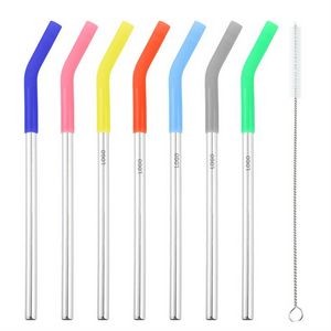 Stainless Steel Straw With Silicone Tips