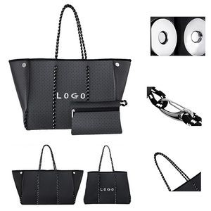 Neoprene Large Tote Bag With Small Pouch