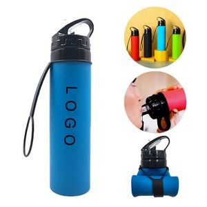 Outdoor Sports Silicone Folding Water Bottle 20Oz