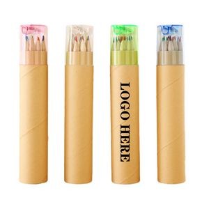 12 Pieces Colored Pencil Set With Sharpener