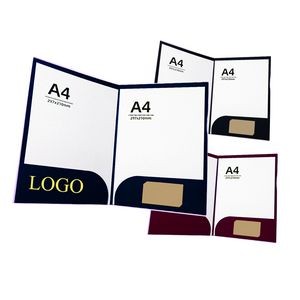 2 Pocket Presentation Folders W/ Business Card