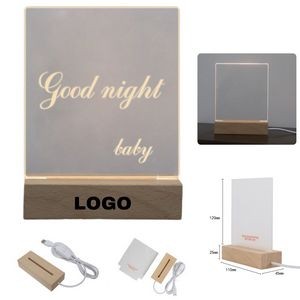 Led Writing Message Board/Desktop Note Memo Lamp