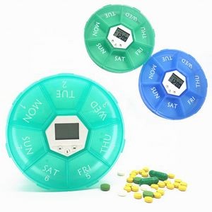 7 Compartments Pill Box With Alarm