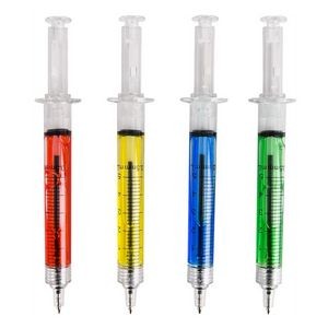 Retractable Syringe Shaped Ballpoint Pen
