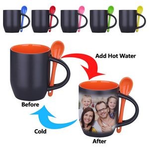 12 Oz. Magical Color Changing Mug Coffee Cup With Spoon