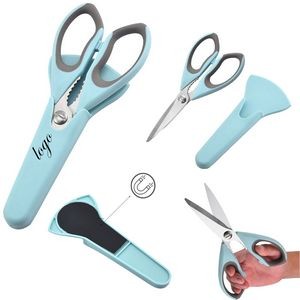 Multi-Purpose Kitchen Scissors With Magnetic Sheath