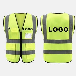 High Visibility Safety Vest With Reflective Strips