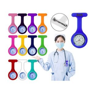 Silicone Nurse Watch Pin Brooch Watch