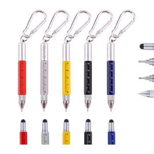 Multifunctional Ballpoint Pen with Carabiner