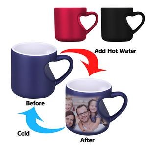 10 Oz. Magical Color Changing Mug Coffee Cup With Heart Handle