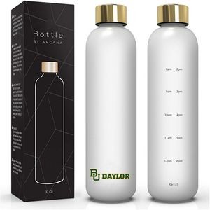 32oz 1 liter Water Bottle With Motivational Time Marker