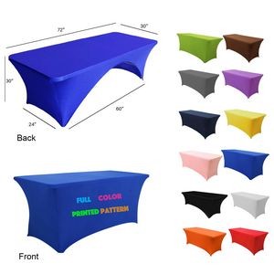 6Ft Stretch 3 Sided Table Cover Full Color Printed