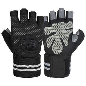 Gym Workout Gloves with Wrist Wrap Support