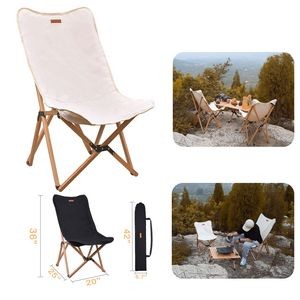Beech Wood Camping Chair Portable Outdoor Folding Chair Wooden Beach Chairs