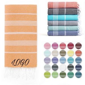 MOQ 20pcs 100% Cotton Turkish Beach Towel