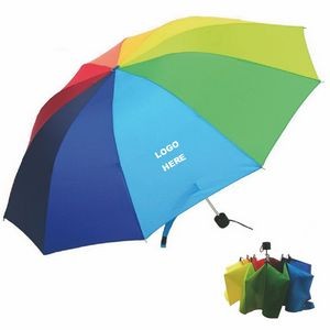 38 Inch Rainbow Color Foldable Umbrella