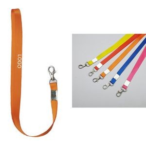 5/8" Solid Polyester Exhibition Lanyard With Metal Hook Clip