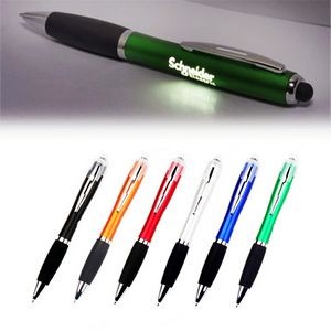 Logo Light Up Ballpoint Pen With Stylus