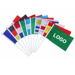 Economy Polyester Stick Flag (4"X6")