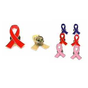 Cancer Awareness Ribbon Lapel Pin