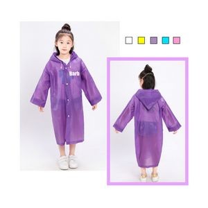 Reusable EVA Children Rain Poncho Raincoat