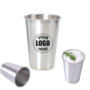 16 Oz. Single Wall Stainless Steel Tumbler Pint Cup