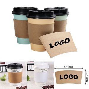 Customizable Disposable Coffee Cup Insulation Sleeve