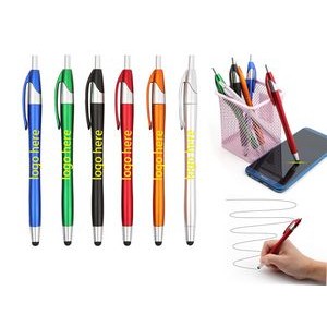 2 In 1 Plastic Ballpoint Pen With Stylus Touch