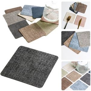 Leather Drink Coasters Cup Mat Pad for Home