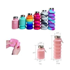 Silicone Sports Foldable Travel Water Bottle