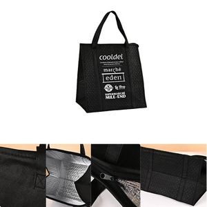 Premium Non-woven Cooler Lunch Tote Bag/Zipper Insulated Lunch Tote Bags