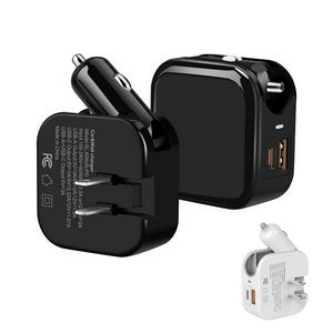 USB Wall Car Charger Combo