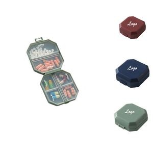 6 Compartments Portable Travel Pill Box