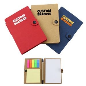 Eco Snap Notebooks W/Sticky Notes Flags And Pen