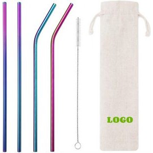 Stainless Steel Straws With Bag