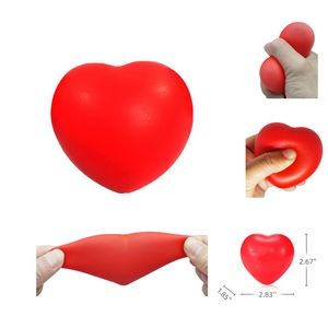 2.8'' PU Foam Red Heart Stress Relief Balls