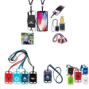 Silicone Lanyards With Phone Holder And Wallet