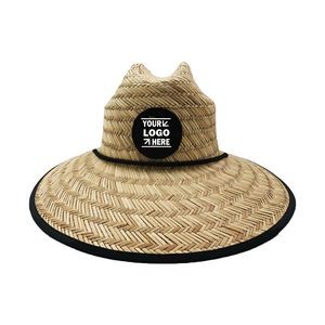 Sun Protection Cowboy Straw Hat W/Custom Patch