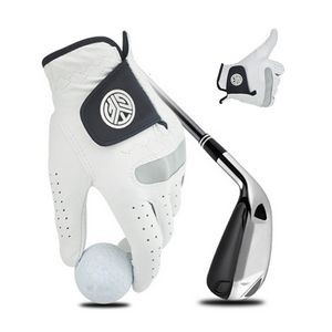 White Breathable Soft Golf Glove in Cabretta Leather