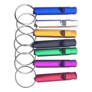 Large Size Metal Whistle Keychain