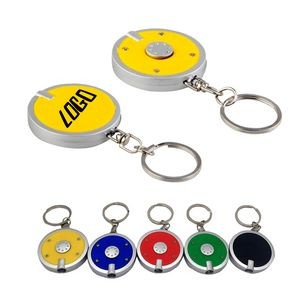 Round LED Flashlight Key Tag/Keychain