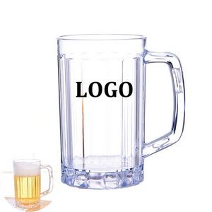 17 OZ Clear Plastic Beer Cups Mugs