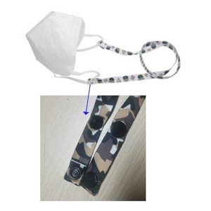 3/8" Dye Sublimated Mask Lanyard w/Snap Button